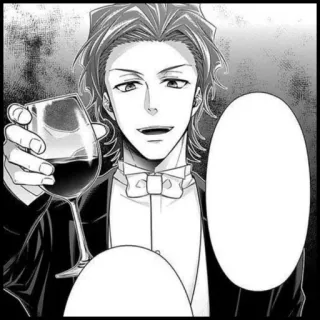 🕸️ cac96fcd 动漫, 角色, 男性, 漫画, 葡萄酒, 男人 telegram sticker