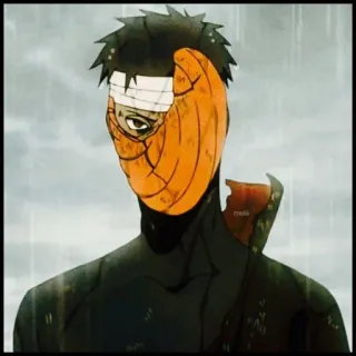 🦋 e728ad7a Obito Uchiha Naruto 带土, 火影忍者, 动漫, 漫画, 面具角色, 宇智波 telegram sticker