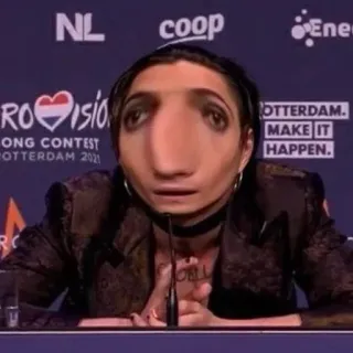 😳 3403b7e1 Eurovision Song Contest NL
coop
Ene
ROVISIO
ONG CONTEST
COTTERDAM 2021
OTTERDAM.
MAKE IT
HAPPEN.
२० pria, konferensi pers, meme, lucu, penyanyi, musik, hiburan telegram sticker