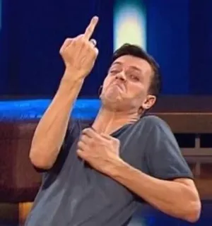 🖕 997cd9ca jari tengah, gestur ofensif, tidak sopan, kasar telegram sticker