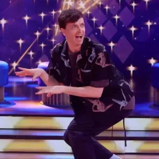 🦖 e8e1345d menari, pria, hiburan, pertunjukan, panggung, ekspresi telegram sticker