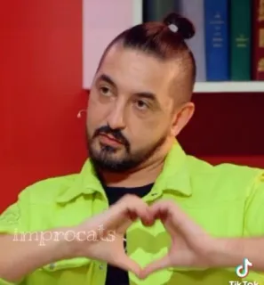 😍 841b050d improcats man, person, heart, hands, love telegram sticker