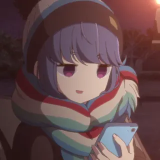 📫 5502b70f Anime, Gadis, Imut, Musim dingin, Topi, Syal whatsapp sticker