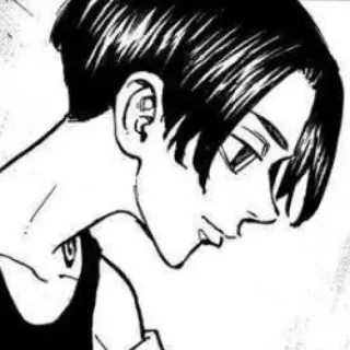 🗝 d2899763 Anime, Manga, Porträt, Schwarzweiß, Charakter telegram sticker