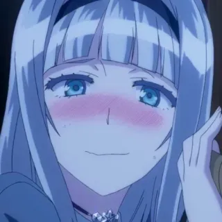 😳 0e03721b Anime, Mädchen, Lächeln, Erröten telegram sticker