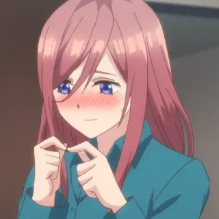 😳 ece2eee3 Miku Nakano The Quintessential Quintuplets Anime, Niedlich, Erröten, Mädchen, Manga, Miku Nakano, Die Fünf Bräute telegram sticker