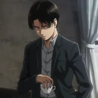🤫 4d1929bf Levi Ackerman Attack on Titan Anime, Levi, Ackerman, L'Attacco dei Giganti, Personaggio, Manga telegram sticker