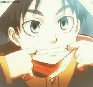 🤫 d38ebdcc SEIKIS@TUMBLR cartone animato, ragazzo, sorridente, faccia buffa, anime telegram sticker