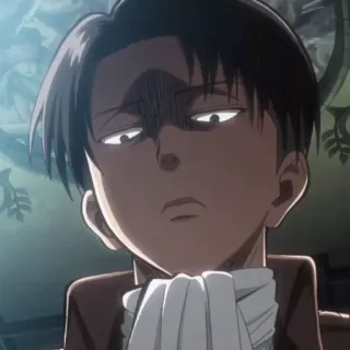 🤫 d59705d6 Levi Ackerman Attack on Titan Anime, Levi, Levi Ackerman, L'Attacco dei Giganti, AOT, Cartone animato telegram sticker
