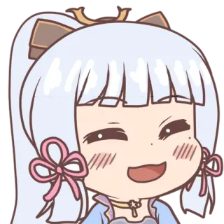 ☺️ 0785e8c1 Kamisato Ayaka Genshin Impact anime, manga, chibi, cute, kawaii, kamisato ayaka, genshin impact telegram sticker