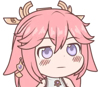 😐 40c57db6 Yae Miko Genshin Impact anime, manga, genshin impact, yae miko, cute, chibi, sticker telegram sticker