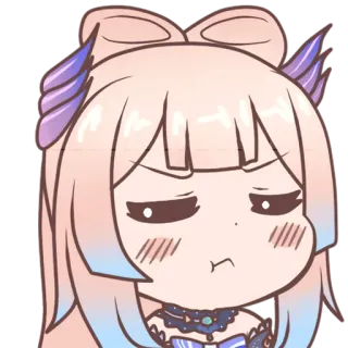 😒 a4e80010 Sangonomiya Kokomi Genshin Impact anime, video game, character, kokomi, genshin impact, cute telegram sticker