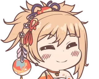 😊 e9675780 Yoimiya Genshin Impact anime, manga, genshin impact, yoimiya, kawaii, cute, video game character telegram sticker