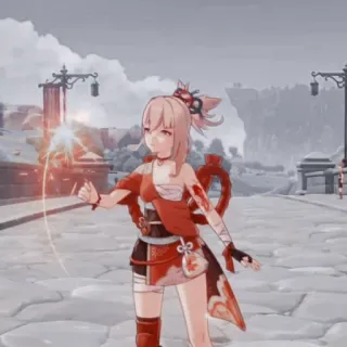 🎇 1f0303af Yoimiya Genshin Impact Anime, Personnage, Jeu vidéo, Waifu, Genshin Impact telegram sticker