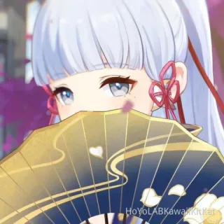 🌸 561fb80b Ayaka Genshin Impact HoYoLABKawaiiKitKat anime, jeu, genshin impact, kawaii, ayaka, fan telegram sticker