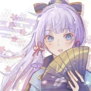 🌸 828ba32c Ayaka Kamisato Genshin Impact Ayaka, Genshin Impact, Anime, Fan, Jeu vidéo, Waifu, Mignon, Fleur telegram sticker