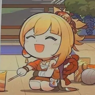 🎇 d399f75b Yoimiya Genshin Impact Anime, Personnage, Yoimiya, Genshin Impact, Kawaii, Mignon telegram sticker