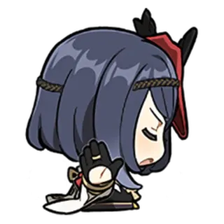 🌑 636ba09c ragazza anime, disapprovazione, negativo, anime, personaggio telegram sticker