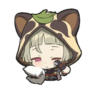 🌱 86f60ceb assonnato, carino, kawaii, animale, cuscino, cartone animato, anime telegram sticker