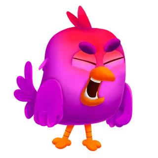 😡 c32c027b 鸟, 卡通, 动物, 角色, 生气, 贴纸 telegram sticker