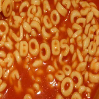 🧡 4e53527b BOOBS pasta alfabeto, cibo, lettere, sugo di pomodoro, spaghetti, pasta telegram sticker
