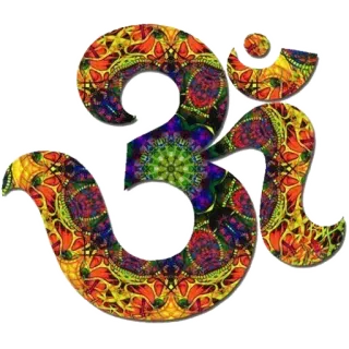 ⭐️ 450123fb om, aum, hinduism, sacred, symbol, spiritual, meditation, psychedelic whatsapp sticker