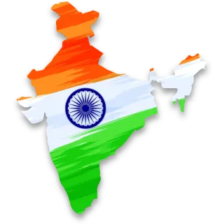 🦷 518030a7 India, Indian flag, map, country, national symbol whatsapp sticker