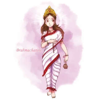 😌 ed02f70b Brahmacharini Hindu goddess, Brahmacharini, religion, Indian culture, spirituality whatsapp sticker