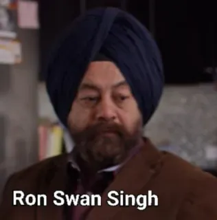 🙎‍♂ a785aaf7 Ron Swan Singh person, man, portrait, Sikh, turban telegram sticker