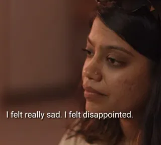 😭 aeb7f65b I felt really sad. I felt disappointed. telegram sticker