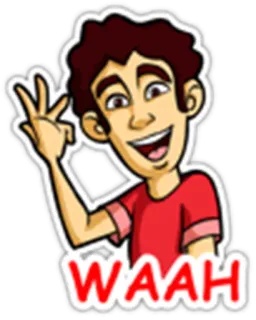 😒 80de53f1 WAAH Dibujos animados, Feliz, Saludo, Waa telegram sticker