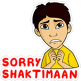 🤒 e4906226 Shaktimaan SORRY SHAKTIMAAN dibujos animados, disculpa, personaje, superhéroe telegram sticker