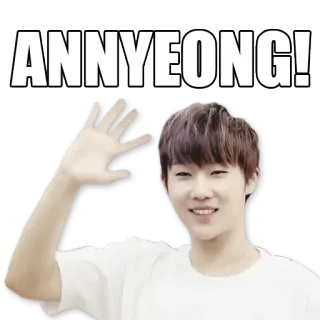 😃 71945383 ANNYEONG! hallo, gruß, winken, asiatisch, koreanisch telegram sticker