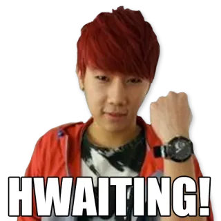 ✊ 801bb2ff HWAITING! Ermutigung, Koreanisch, Kämpfen, Asiatisch, Mann telegram sticker