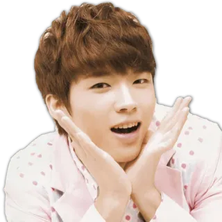 ❤ 85c9f1a8 mann, koreanisch, sänger, glücklich, porträt telegram sticker