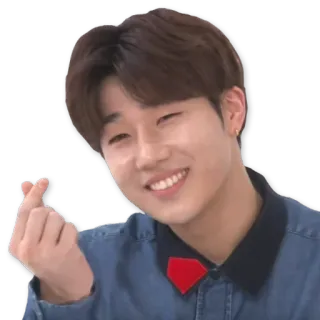 😘 99f35af4 Person, Mann, Koreaner, Herzgeste telegram sticker