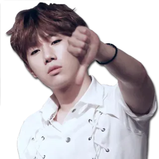 👎 9b44db1f Daumen runter, Missfallen, Mann, Negativ, Ausdruck, Koreanisch telegram sticker