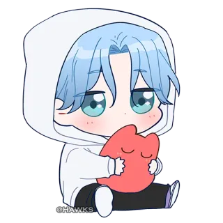 ❤️ 50564b17 @HAWKS_ 치비, 귀여운, 애니메이션, 만화, 망가, 스타일화 telegram sticker