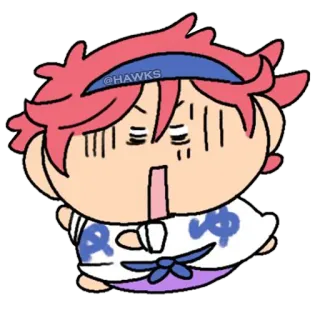 🏃‍♂️ 92005d2f @HAWKS 만화, 치비, 귀여운, 애니메이션 telegram sticker