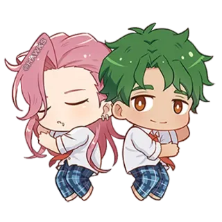 😴 aeefae43 @HAWKS 애니메이션, 치비, 캐릭터, 귀여운 telegram sticker