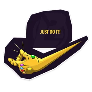 👌 a4638ce0 Thanos JUST DO IT! marvel, thanos, manopla do infinito, nike, just do it, super-herói, vilão, crossover whatsapp sticker
