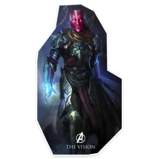 👌 c0654f40 Vision THE VISION marvel, comics, android, super-herói, vingadores whatsapp sticker