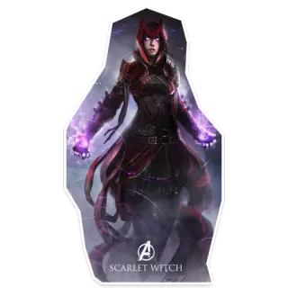 👌 efdaa014 Scarlet Witch Feiticeira Escarlate, Marvel, Super-herói, Vingadores, Quadrinhos, Magia, WandaVision whatsapp sticker