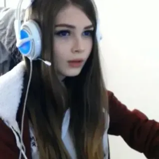 🛁 630d145b vrouw, headset, meisje, mooi, portret telegram sticker