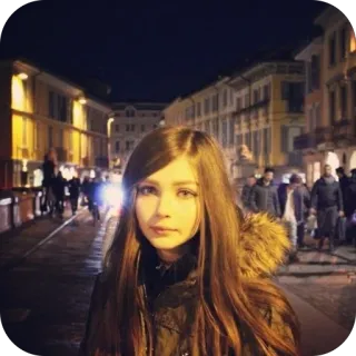 🫥 946cad03 vrouw, nacht, stad, portret, meisje, stedelijk telegram sticker