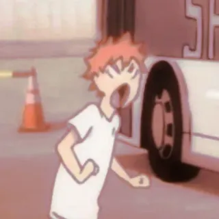 🏐 bfb924c6 Hinata Shoyo Haikyu!! Anime, Cartone animato, Hinata Shoyo, Haikyuu, Frustrato, Urlare, Strillare telegram sticker