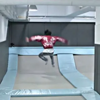 🦦 16bf3d24 trampoline, jump, athlete, action, sport, recreation whatsapp sticker