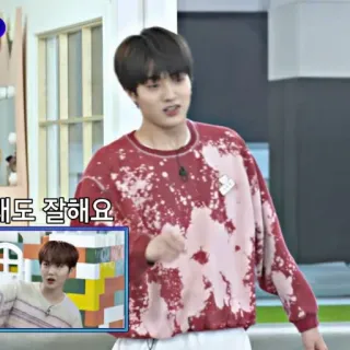 🦦 e7e18039 해도 잘해요 korean, man, sweater, casual whatsapp sticker