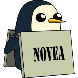 😒 256bfbbe NOVEA penguin, sticker, cartoon, character telegram sticker