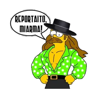 ⚠ 72da0140 REPORTAITO, MIARMA! simpsons, cartoon, humor, offensive, slang telegram sticker